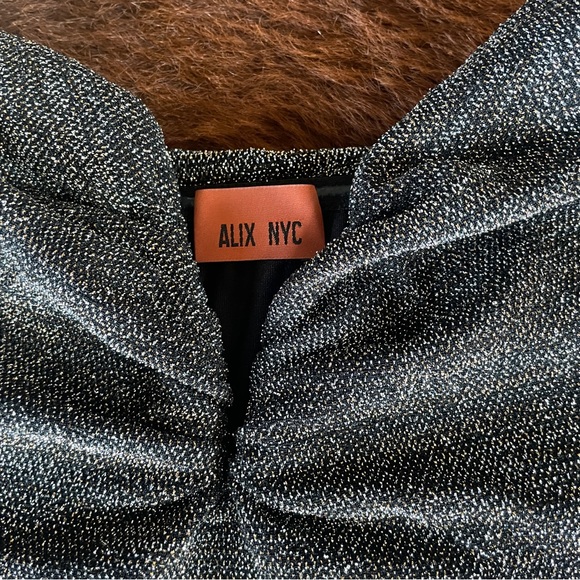 STRAPLESS ALIX NYC GOLD GLITTER BODYSUIT - Picture 2 of 4